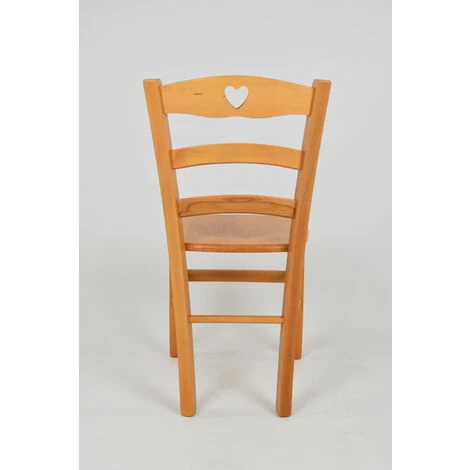 T M C S Tommychairs - Set 2 Chaises CUORE Pour Cuisine, Bar Et Salle à Manger, Robuste Structure En Bois De Hêtre Peindré En Couleur Miel Et Assise En Bois 7 T M C S Tommychairs - Set 2 Chaises CUORE Pour Cuisine, Bar Et Salle à Manger, Robuste Structure En Bois De Hêtre Peindré En Couleur Miel Et Assise En Bois – Image 5