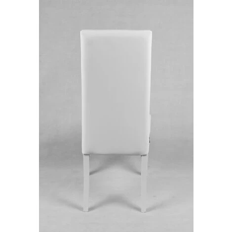 T M C S Tommychairs - Set 2 Chaises CHANTAL Pour Cuisine Et Salle à Manger, Structure En Bois De Hêtre Peindré En Blanc, Assise Et Dossier Rembourrés Et Revêtus En Cuir Artificiel Blanc Avec Boutons 7 T M C S Tommychairs - Set 2 Chaises CHANTAL Pour Cuisine Et Salle à Manger, Structure En Bois De Hêtre Peindré En Blanc, Assise Et Dossier Rembourrés Et Revêtus En Cuir Artificiel Blanc Avec Boutons – Image 5