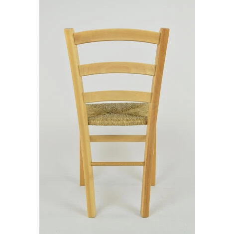 T M C S Tommychairs - Set 2 Chaises VENICE Pour Cuisine, Bar Et Salle à Manger, Robuste Structure En Bois De Hêtre Peindré En Couleur Naturelle Et Assise En Paille 7 T M C S Tommychairs - Set 2 Chaises VENICE Pour Cuisine, Bar Et Salle à Manger, Robuste Structure En Bois De Hêtre Peindré En Couleur Naturelle Et Assise En Paille – Image 5