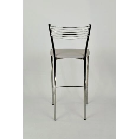 T M C S Tommychairs - Set 2 Tabourets ELEGANCE Pour Cuisine, Bar Et Salle à Manger, Robuste Structure En Acier Chromé Et Assise Rembourrée Et Revêtue En Cuir Artificiel Couleur Gris Clair 7 T M C S Tommychairs - Set 2 Tabourets ELEGANCE Pour Cuisine, Bar Et Salle à Manger, Robuste Structure En Acier Chromé Et Assise Rembourrée Et Revêtue En Cuir Artificiel Couleur Gris Clair – Image 5