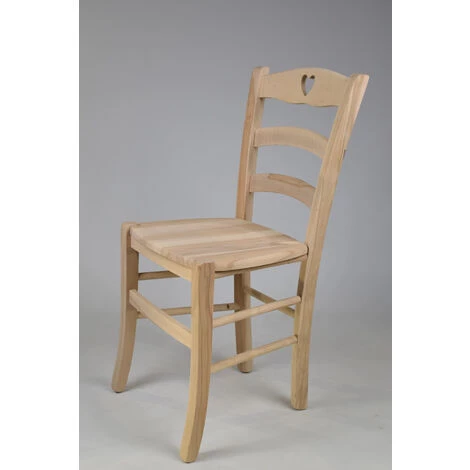 T M C S Tommychairs - Set 4 Chaises CUORE Pour Cuisine, Bar Et Salle à Manger, Robuste Structure En Bois De Hêtre Poli, Non Traité, 100% Naturel Et Assise En Bois 4 T M C S Tommychairs - Set 4 Chaises CUORE Pour Cuisine, Bar Et Salle à Manger, Robuste Structure En Bois De Hêtre Poli, Non Traité, 100% Naturel Et Assise En Bois – Image 2