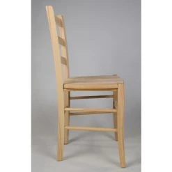 T M C S Tommychairs - Set 4 Chaises VENEZIA Pour Cuisine, Bar Et Salle à Manger, Robuste Structure En Bois De Hêtre Poli, Non Traité, 100% Naturel Et Assise En Bois -banc et tabouret Soldes Boutique 36482695 4