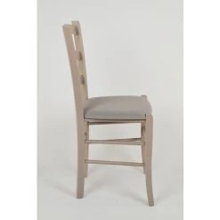 T M C S Tommychairs - Chaise VENICE Pour Cuisine, Bar Et Salle à Manger, Robuste Structure En Bois De Hêtre Peindré En Aniline Grise Claire Et Assise Rembourrée Et Revêtue En Tissu Couleur Chamois 10 T M C S Tommychairs - Chaise VENICE Pour Cuisine, Bar Et Salle à Manger, Robuste Structure En Bois De Hêtre Peindré En Aniline Grise Claire Et Assise Rembourrée Et Revêtue En Tissu Couleur Chamois -banc et tabouret Soldes Boutique 36482701 4