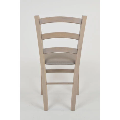 T M C S Tommychairs - Chaise VENICE Pour Cuisine, Bar Et Salle à Manger, Robuste Structure En Bois De Hêtre Peindré En Aniline Grise Claire Et Assise Rembourrée Et Revêtue En Tissu Couleur Chamois 7 T M C S Tommychairs - Chaise VENICE Pour Cuisine, Bar Et Salle à Manger, Robuste Structure En Bois De Hêtre Peindré En Aniline Grise Claire Et Assise Rembourrée Et Revêtue En Tissu Couleur Chamois – Image 5