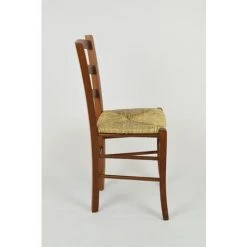T M C S Tommychairs - Chaise VENICE Pour Cuisine, Bar Et Salle à Manger, Robuste Structure En Bois De Hêtre Peindré En Couleur Noyer Clair Et Assise En Paille - Noix -banc et tabouret Soldes Boutique 36482715 4
