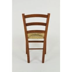 T M C S Tommychairs - Chaise VENICE Pour Cuisine, Bar Et Salle à Manger, Robuste Structure En Bois De Hêtre Peindré En Couleur Noyer Clair Et Assise En Paille - Noix -banc et tabouret Soldes Boutique 36482715 5