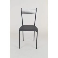 T M C S Tommychairs - Set 4 Chaises ELEGANCE Pour Cuisine, Bar Et Salle à Manger, Robuste Structure En Acier Peindré En Couleur Gris Foncé Et Assise Rembourrée Et Revêtue En Cuir Artificiel Couleur Gris Foncé - Gris Foncé 9 T M C S Tommychairs - Set 4 Chaises ELEGANCE Pour Cuisine, Bar Et Salle à Manger, Robuste Structure En Acier Peindré En Couleur Gris Foncé Et Assise Rembourrée Et Revêtue En Cuir Artificiel Couleur Gris Foncé - Gris Foncé -banc et tabouret Soldes Boutique 36482737 3