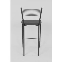 T M C S Tommychairs - Set 2 Tabourets ELEGANCE Pour Cuisine, Bar Et Salle à Manger, Robuste Structure En Acier Peindré En Couleur Gris Foncé Et Assise Rembourrée Et Revêtue En Cuir Artificiel Couleur Gris Foncé -banc et tabouret Soldes Boutique 36482812 5