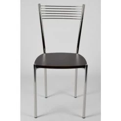 T M C S Tommychairs - Set 4 Chaises ELEGANCE Pour Cuisine, Bar Et Salle à Manger, Robuste Structure En Acier Chromé Et Assise En Bois Couleur Wengé - Wengé 9 T M C S Tommychairs - Set 4 Chaises ELEGANCE Pour Cuisine, Bar Et Salle à Manger, Robuste Structure En Acier Chromé Et Assise En Bois Couleur Wengé - Wengé -banc et tabouret Soldes Boutique 36482840 3