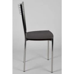 T M C S Tommychairs - Set 4 Chaises ELEGANCE Pour Cuisine, Bar Et Salle à Manger, Robuste Structure En Acier Chromé Et Assise En Bois Couleur Wengé - Wengé 10 T M C S Tommychairs - Set 4 Chaises ELEGANCE Pour Cuisine, Bar Et Salle à Manger, Robuste Structure En Acier Chromé Et Assise En Bois Couleur Wengé - Wengé -banc et tabouret Soldes Boutique 36482840 4