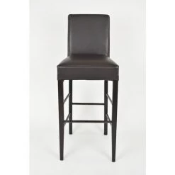 T M C S Tommychairs - Tabouret LUISA Pour Cuisine, Bar Et Salle Ã  Manger, Robuste Structure En Bois De HÃªtre PeindrÃ© En Couleur WengÃ©, Assise Et Dossier RembourrÃ©s Et RevÃªtus En Cuir Artificiel Couleur Brun -banc et tabouret Soldes Boutique 36482903 3