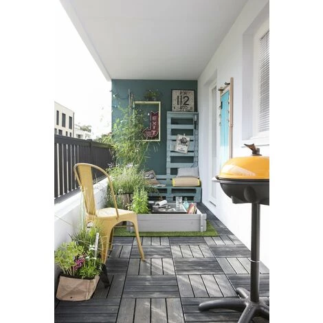 Centrale Brico Dalle Clipsable Polypropylène Easy, Noir, L.38 X L.38 Cm X Ep.25 Mm 4 Centrale Brico Dalle Clipsable Polypropylène Easy, Noir, L.38 X L.38 Cm X Ep.25 Mm – Image 2