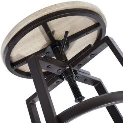 MEUBLES COSY Lot De 2 Tabouret De Bar Réglable 66.5-74cm En Imitation Bois Chêne Et Métal Design Industriel 10 MEUBLES COSY Lot De 2 Tabouret De Bar Réglable 66.5-74cm En Imitation Bois Chêne Et Métal Design Industriel -banc et tabouret Soldes Boutique 36754772 4