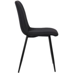 CLP Chaise De Salle à Manger Dijon Avec Piètement En Métal Noir Noir Tissu -banc et tabouret Soldes Boutique 36824848 3