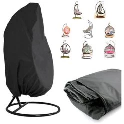ASUPERMALL Housse De Siege Suspendu Housse De Chaise Œuf Housse De Chaise Pivotante Pliante Housse De Chaise Hamac Etanche Housse De Meubles De Jardin Anti-Poussiere Avec Fermeture A Glissiere Parfait Pour Une Utilisation En Interieur Ou En Exterieur, Taille S -banc et tabouret Soldes Boutique 37003294 2