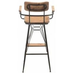 Paris Prix - Tabouret De Bar Métal & Bois "ina" 111cm Naturel -banc et tabouret Soldes Boutique 37015722 4