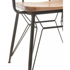 Paris Prix - Tabouret De Bar Métal & Bois "ina" 111cm Naturel -banc et tabouret Soldes Boutique 37015722 5