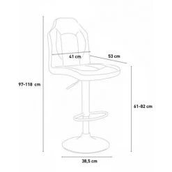 SUPERSTOOL Tabouret Haut Salle De Jeux Et Bar En Similicuir Design Racing | Bleu -banc et tabouret Soldes Boutique 37217814 5