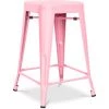 PRIVATEFLOOR Tabouret Stylix Métal Mat - 60cm Rose - Fer, Metal - Rose -banc et tabouret Soldes Boutique 37251593 1