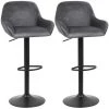 SiFree®lot De 2 Tabouret De Bar Braga Tissu Métal GRIS Mat 2 SiFree®lot De 2 Tabouret De Bar Braga Tissu Métal GRIS Mat -banc et tabouret Soldes Boutique 37287653 1