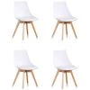 Lot De 4 Chaises Scandinaves Blanches - Prague - Designetsamaison - Blanc