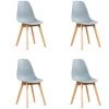 Lot De 4 Chaises Scandinaves Grises - Onir - Designetsamaison -banc et tabouret Soldes Boutique 37437752 1
