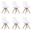 Lot De 6 Chaises Scandinaves Blanches - Minsk - Designetsamaison