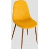 Chaise De Salle à Manger En Velours Glamm SKLUM Velours - Acier Bois Foncé Moutarde - Bois Foncé Moutarde