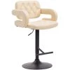 CLP Tabouret De Bar Dublin Similicuir Beige Noir -banc et tabouret Soldes Boutique 37716851 1