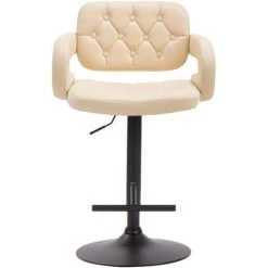 CLP Tabouret De Bar Dublin Similicuir Beige Noir 6 CLP Tabouret De Bar Dublin Similicuir Beige Noir -banc et tabouret Soldes Boutique 37716851 2