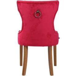 CLP Chaise De Salle à Manger Franca En Velours Et Pieds En Bois De Caoutchouc Rouge Antique Clair 11 CLP Chaise De Salle à Manger Franca En Velours Et Pieds En Bois De Caoutchouc Rouge Antique Clair -banc et tabouret Soldes Boutique 37886374 5