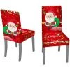 BEARSU Lot De 2 Housses De Chaise Extensibles De Noël Pour Chaise De Salle à Manger - Amovibles Et Lavables - Convient Pour Hôtel, Restaurant, Mariage, Salle à Manger, Banquet -banc et tabouret Soldes Boutique 38078699 1