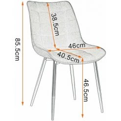 WOLTU 2 X Chaises De Salle à Manger Siège En Lin. Chaises De Cusine. Pieds En Métal. Gris Foncé 9 WOLTU 2 X Chaises De Salle à Manger Siège En Lin. Chaises De Cusine. Pieds En Métal. Gris Foncé -banc et tabouret Soldes Boutique 38232917 4