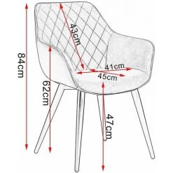 WOLTU 1 X Chaise De Salle à Manger Siège Bien Rembourré En Velours. Chaise De Cuisine Pied En Métal. 41x45 Cm.Anthracite 9 WOLTU 1 X Chaise De Salle à Manger Siège Bien Rembourré En Velours. Chaise De Cuisine Pied En Métal. 41x45 Cm.Anthracite -banc et tabouret Soldes Boutique 38233403 4