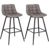 WOLTU Lot De 2 Tabourets De Bar Avec Repose-pieds. Tabourets Bar-bistro. Siège En Similicuir. Pieds En Métal. Gris Foncé 2 WOLTU Lot De 2 Tabourets De Bar Avec Repose-pieds. Tabourets Bar-bistro. Siège En Similicuir. Pieds En Métal. Gris Foncé -banc et tabouret Soldes Boutique 38233487 1