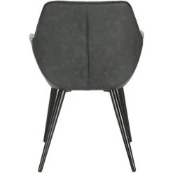WOLTU Chaise De Salle à Manger. Chaise De Cuisine. Chaise De Salon En Similicuir . Pieds En Métal. Anthracite -banc et tabouret Soldes Boutique 38233490 3