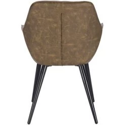 WOLTU Chaise De Salle à Manger. Chaise De Cuisine. Chaise De Salon En Similicuir . Pieds En Métal. Brun Foncé -banc et tabouret Soldes Boutique 38233492 3