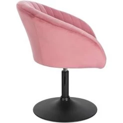 WOLTU Tabouret De Bar En Velours . Fauteuil De Bar. Tabouret Rotatif Structure Métallique.hauteur Réglable. Rose -banc et tabouret Soldes Boutique 38233509 3