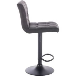 WOLTU Lot De 2 Tabourets De Bar En Similicuir Et Acier Avec Dossier 44x38x114cm Anthracite -banc et tabouret Soldes Boutique 38233573 3