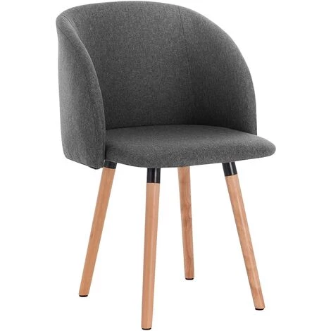 WOLTU Chaise De Salle à Manger.Chaise De Cuisine En Lin Et Bois Massif 46x45x84cm Gris Foncé 3 WOLTU Chaise De Salle à Manger.Chaise De Cuisine En Lin Et Bois Massif 46x45x84cm Gris Foncé