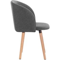 WOLTU Chaise De Salle à Manger.Chaise De Cuisine En Lin Et Bois Massif 46x45x84cm Gris Foncé 8 WOLTU Chaise De Salle à Manger.Chaise De Cuisine En Lin Et Bois Massif 46x45x84cm Gris Foncé -banc et tabouret Soldes Boutique 38233582 3