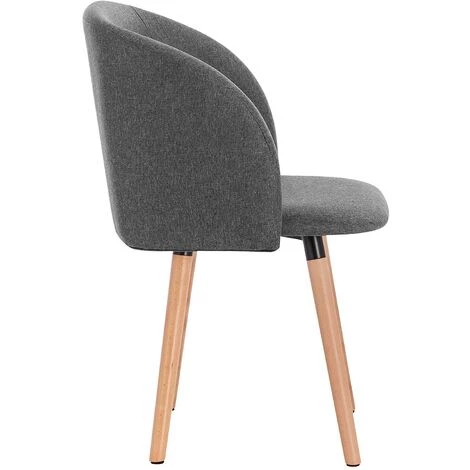WOLTU Chaise De Salle à Manger.Chaise De Cuisine En Lin Et Bois Massif 46x45x84cm Gris Foncé 5 WOLTU Chaise De Salle à Manger.Chaise De Cuisine En Lin Et Bois Massif 46x45x84cm Gris Foncé – Image 3