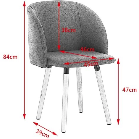WOLTU Chaise De Salle à Manger.Chaise De Cuisine En Lin Et Bois Massif 46x45x84cm Gris Foncé 6 WOLTU Chaise De Salle à Manger.Chaise De Cuisine En Lin Et Bois Massif 46x45x84cm Gris Foncé – Image 4