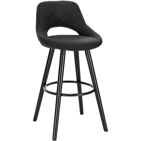 WOLTU 1 X Tabouret De Bar En Tissu Scientifique.Chaise De Bar Structure En Bois Massif.Anthracite 3 WOLTU 1 X Tabouret De Bar En Tissu Scientifique.Chaise De Bar Structure En Bois Massif.Anthracite