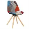 WOLTU Chaise De Salle à Manger En Lin Chaise De Cuisine Pieds En Bois Massif.Style Vintage.Patchwork Multicolore -banc et tabouret Soldes Boutique 38233819 1