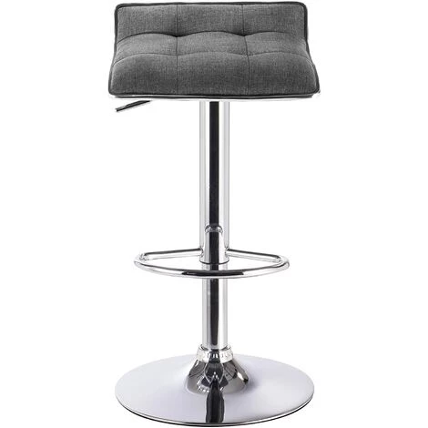WOLTU Tabouret De Bar En Lin.Chaise De Cuisine Hauteur Réglable Et 360⁰ Rotatif.Siège Haut Avec Repose-pied.Gris Foncé 6 WOLTU Tabouret De Bar En Lin.Chaise De Cuisine Hauteur Réglable Et 360⁰ Rotatif.Siège Haut Avec Repose-pied.Gris Foncé – Image 4