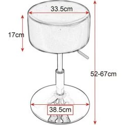 WOLTU Tabouret De Bar Réglable En Hauteur Tabouret De Cuisine En Lin Capacité De Charge 100 Kg. Gris Foncé -banc et tabouret Soldes Boutique 38233887 3