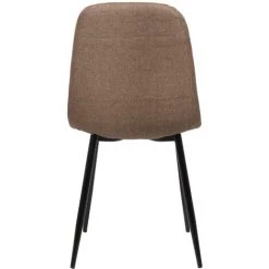 CLP Chaise De Salle à Manger Giverny Avec Piètement En Métal Noir Marron Tissu -banc et tabouret Soldes Boutique 38291630 4