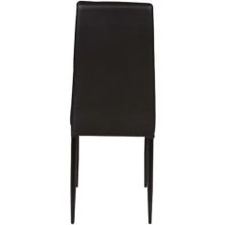 Dmora Chaise En éco-cuir Rembourrée Avec Coutures Apparentes Et Pieds En Métal, Fauteuil Pour Salle à Manger, Cm 46x41h97, Couleur Noire -banc et tabouret Soldes Boutique 38401156 4