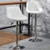 Aqrau Lot De 2 Tabouret De Bar En Similicuir , Hauteur Et Rotation Réglables， Blanc -banc et tabouret Soldes Boutique 38598701 1